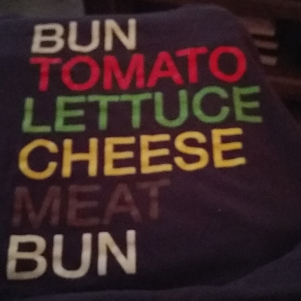 Minimalist hamburger shirt (mens lge)